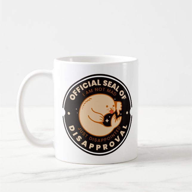 Official Seal of Disapproval Funny Classic Mug Kaffemugg (Vänster)