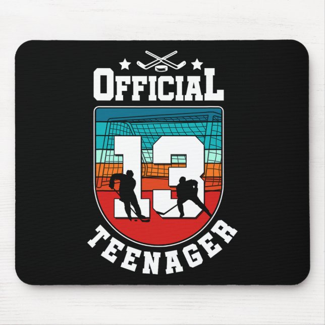 Official Teenager 13th Birthday 13 Year Boy Hockey Musmatta (Framsidan)