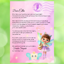 Official Tooth Fairy Magical Letter Printable Inbjudningar