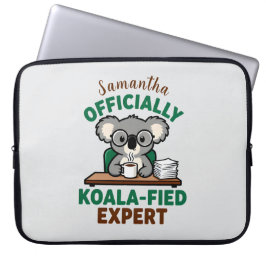 Officially Koala-fied Expert Funny Coffee Pun Laptop Fodral