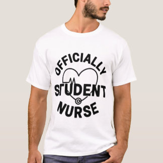 Officially Student Nurse Heart Stethoscope T Shirt
