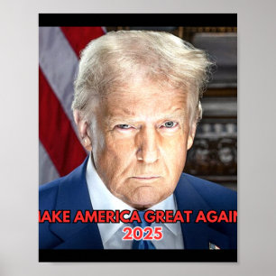 Officiell 2025 Invigningen Porträtt av president D Poster