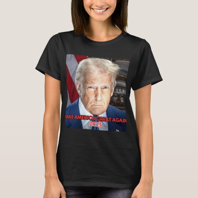Officiell 2025 Invigningen Porträtt av president D T Shirt (Framsida)