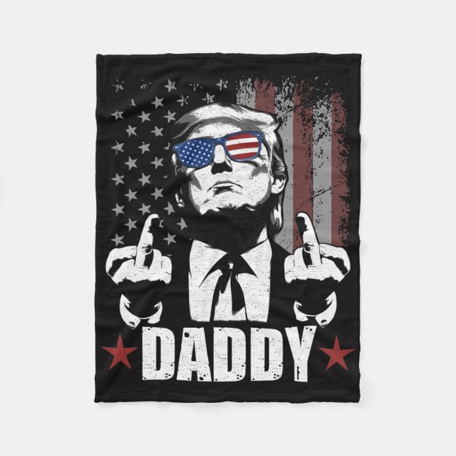 Officiell 2025 Trump Daddyoffice 2025 Trump Pappa Fleecefilt (Framsidan)