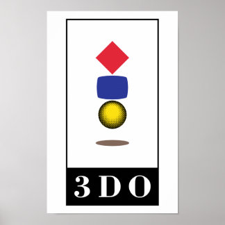 Officiell 3DO-Logotyp poster