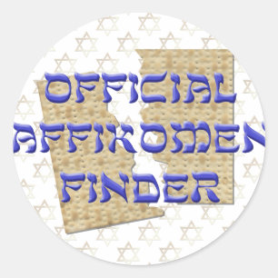 Officiell Affikomen Finder Runt Klistermärke