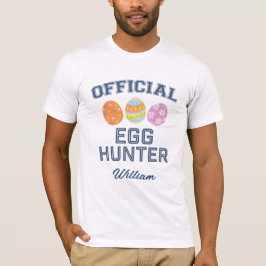 Officiell Äggjägare Anpassat Namn Påsk Män T Shirt