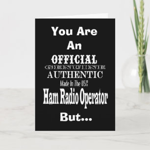 Officiell Äkta Made USA Ham Radio Greeting Card Kort
