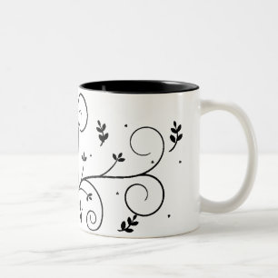 Officiell Allison vit - grå färgkaffemugg Två-Tonad Mugg