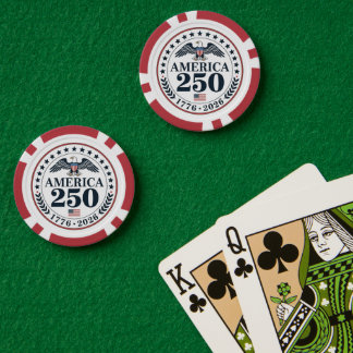 Officiell amerikansk 250-årsjubileumsminnesmärke poker marker