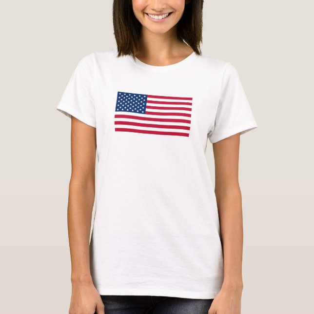 Officiell amerikanska flaggan tee (Framsida)