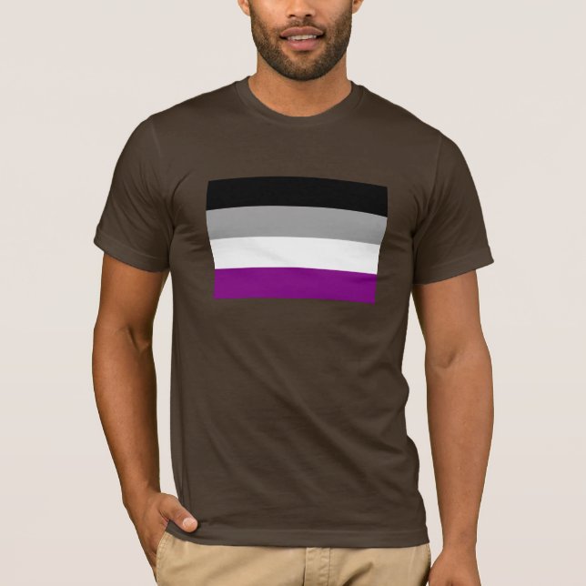 OFFICIELL ASEXUAL PRIDE FLAGGA T-SHIRT (Framsida)
