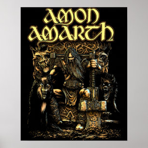 Officiell av Amon Amarth Thor Band Logotyp  Poster