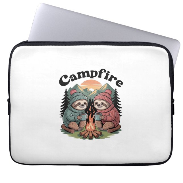 Officiell av campinggrupp i Sloth Campfire Laptop Fodral (Framsidan)