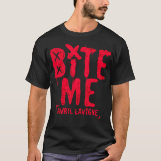 Officiell Avril Lavigne Red Bita me T Shirt