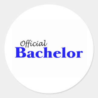 Officiell Bachelor Runt Klistermärke