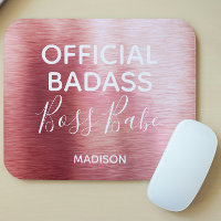 Officiell Badass Chef Babe Metallic Ro Guld Namn