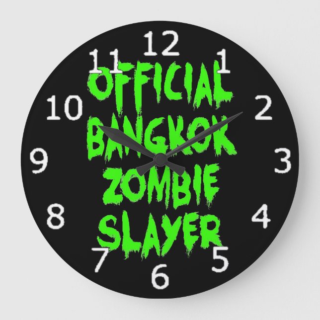 Officiell Bangkok Zombie Sayer Stor Klocka (Framsida)
