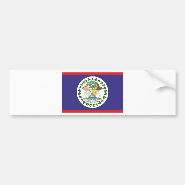 Officiell belize flagga bildekal (Framsidan)