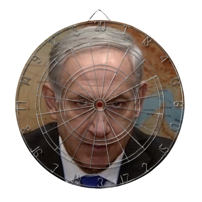 officiell Benjamin Netanyahu dartboard Darttavla (Framsidan)