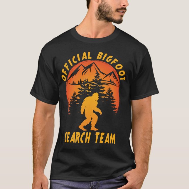 Officiell Bigfoot Search Team Sasquatch Yeti Funny T Shirt (Framsida)