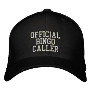 Officiell BINGO Caller Embroized Hat Broderad Keps