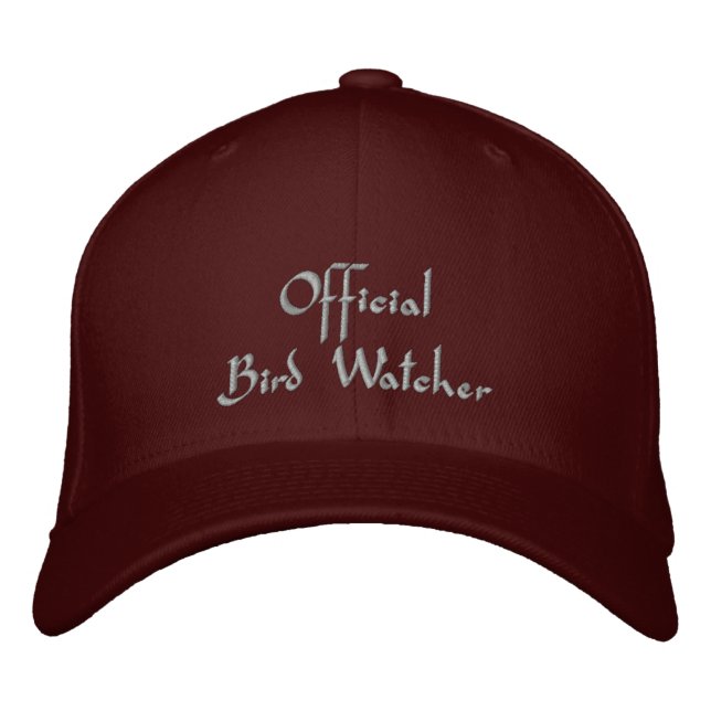 Officiell Bird Watcher Embroized Baseball Cap Broderad Keps (Framsida)