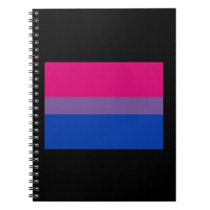 OFFICIELL BISEXUAL PRIDE FLAGGA ANTECKNINGSBOK MED SPIRAL