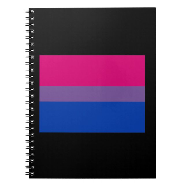 OFFICIELL BISEXUAL PRIDE FLAGGA ANTECKNINGSBOK MED SPIRAL (Framsidan)