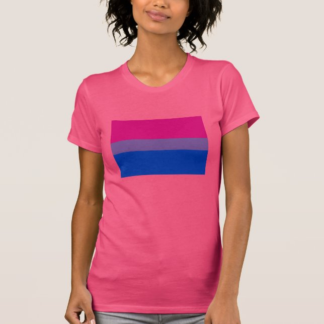 OFFICIELL BISEXUELL PRIDEFLAGGA T SHIRT (Framsida)