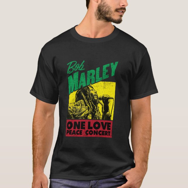 Officiell Bob Marley One Kärlek Peace Consert T Shirt (Framsida)