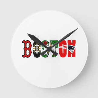 Officiell Boston Sportlag T-Shirt Rund Klocka