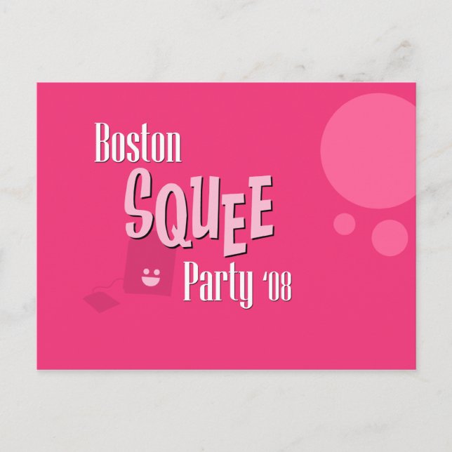 Officiell Boston Square Party vykort (Framsida)