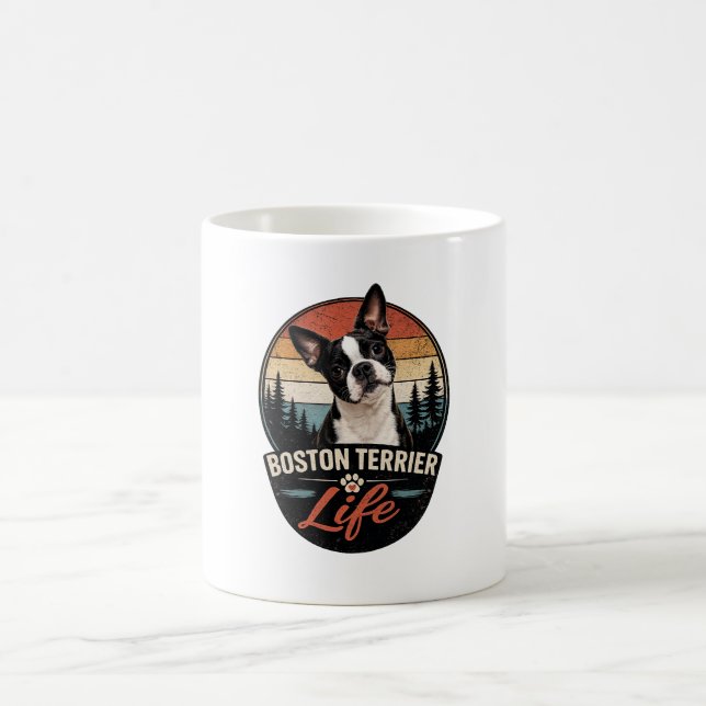 Officiell Boston Terrier Life-logotyp Kaffemugg (Center)