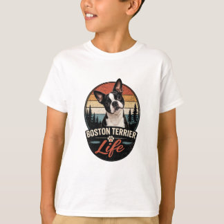 Officiell Boston Terrier Life-logotyp T Shirt