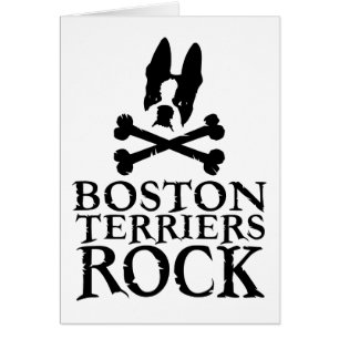 Officiell Boston Terrierssten Merch Hälsningskort