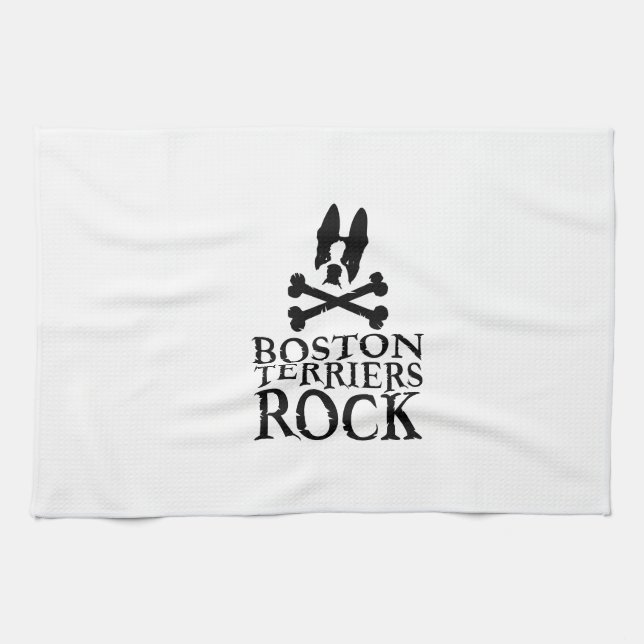 Officiell Boston Terrierssten Merch Kökshandduk (Horisontell)