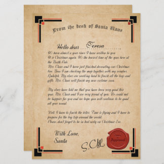 Officiell Brev från Jultomten Helgdag-kort Kort