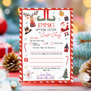Officiell Brev till Jultomten Kväll-julbrev Inbjudningar