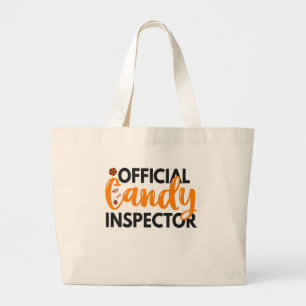 Officiell Candy Inspection Funny Halloween Treats Jumbo Tygkasse