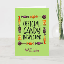 Officiell Candy Inspection Halloween Greeting Card Kort