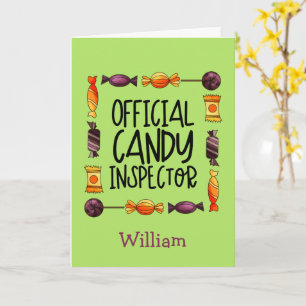 Officiell Candy Inspection Halloween Greeting Card Kort