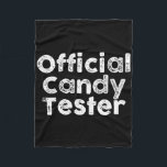Officiell Candy Tester Bus eller godis Halloween C Fleecefilt<br><div class="desc">Officiell Candy Tester Bus eller godis Halloween Candy</div>