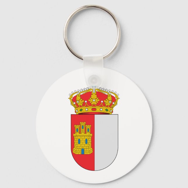 Officiell Castile-La Mancha Spanien Jackar Arm Sym Nyckelring (Framsida)