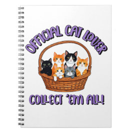 Officiell Cat Lover - Samla in Em All Anteckningsbok
