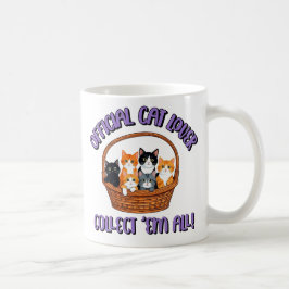 Officiell Cat Lover - Samla in Em All Kaffemugg