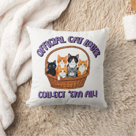 Officiell Cat Lover - Samla in Em All Kudde