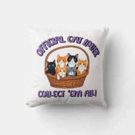 Officiell Cat Lover - Samla in Em All Kudde