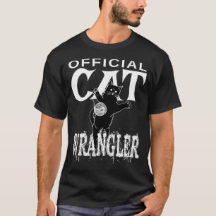 Officiell Cat Wrangler Design - Roligt design för T Shirt
