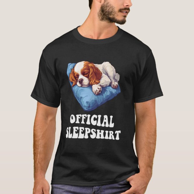 Officiell Cavalier King Charles Spaniel Sängtröja T Shirt (Framsida)